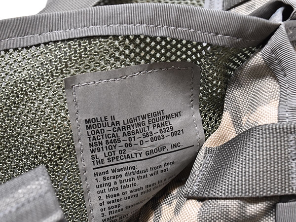 米軍実物 ACU TAP タクティカル アサルトパネル チェストリグ SPCS