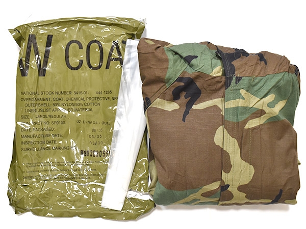 米軍実物 ケミカルスーツ ジャケット ウッドランド L-R 陸軍