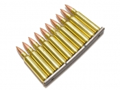 米軍実物 薬莢使用 5.56mm ダミーカート 10発 10連クリップ セット M4 M16 使用済み 安全品