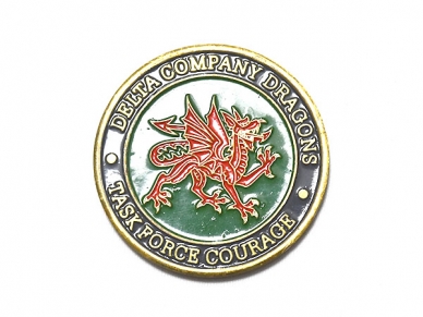 米軍実物 陸軍 イラク DELTA COMPANY DRAGONS TASK FORCE COURAGE チャレンジコイン ARMY