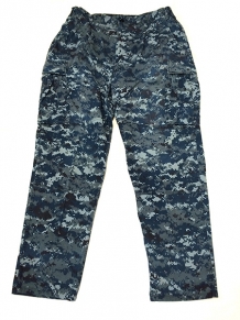 米軍実物 海軍 NAVY NWU パンツ ブルーデジタル L-R