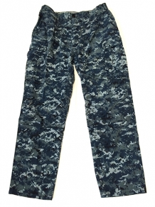 米軍実物 海軍 NAVY NWU パンツ ブルーデジタル L-R